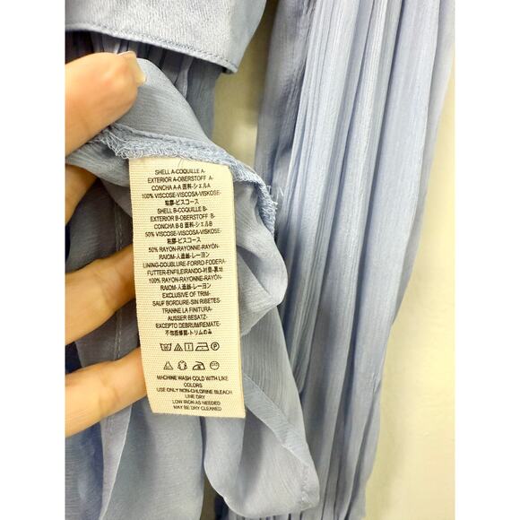 Free People Long Sleeve Button-Up Shirt with Layered Vest Blue Women's Size S/P - Picture 4 of 4